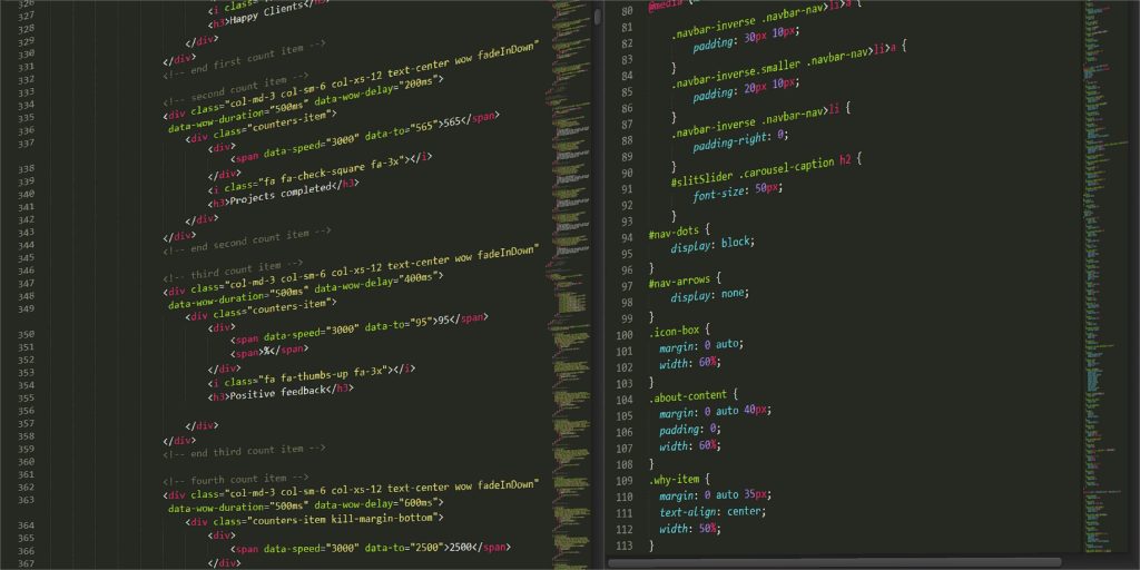 Frontend kód a képernyőn